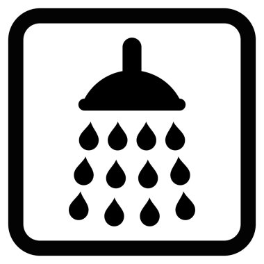 Duş düz vektör simgesi