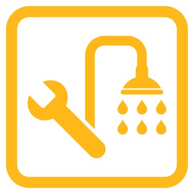 Sıhhi tesisat düz vektör simgesi