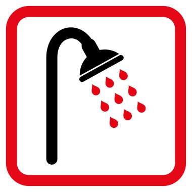 Duş düz vektör simgesi