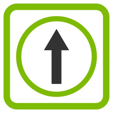 Yukarı yönlü ok düz vektör simgesi