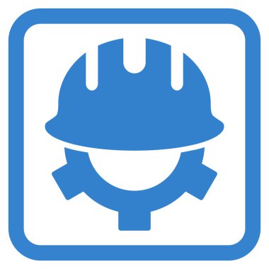 Geliştirme kask düz vektör simgesi