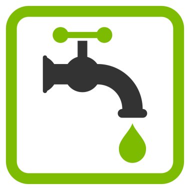 Su musluk düz vektör simgesi