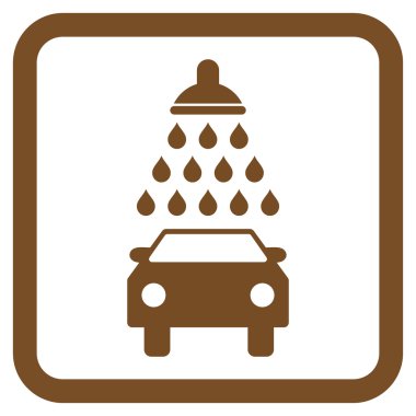 Araba duş düz vektör simgesi