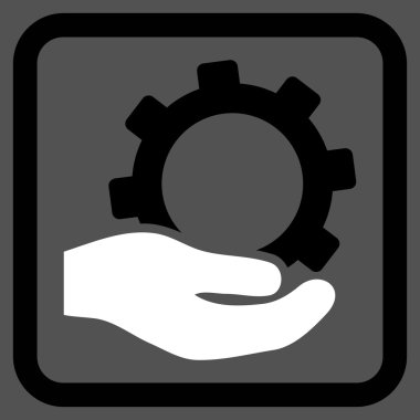 Hizmet düz vektör simgesi