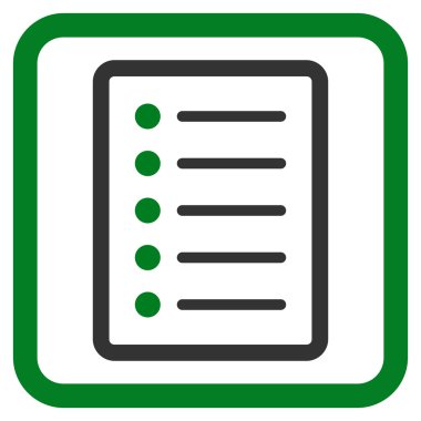 Liste sayfa düz vektör simgesi