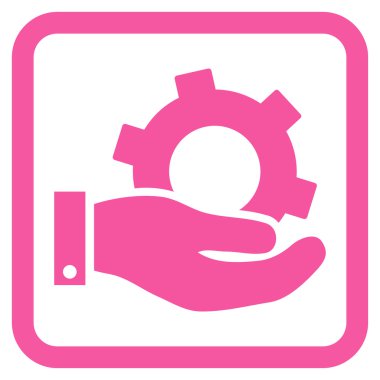 Hizmet düz vektör simgesi