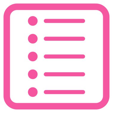 Öğeleri düz vektör simgesi