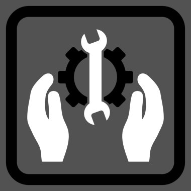 Onarım hizmeti düz vektör simgesi