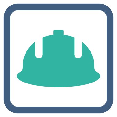 İnşaat kask düz vektör simgesi