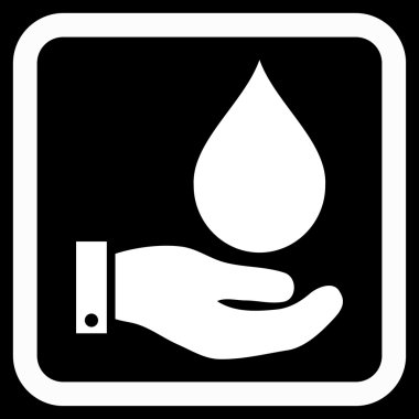 Su hizmet düz vektör simgesi