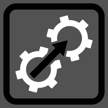 Dişli Tümleştirme düz vektör simgesi