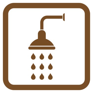 Duş düz vektör simgesi