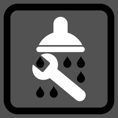 Duş sıhhi tesisat düz vektör simgesi