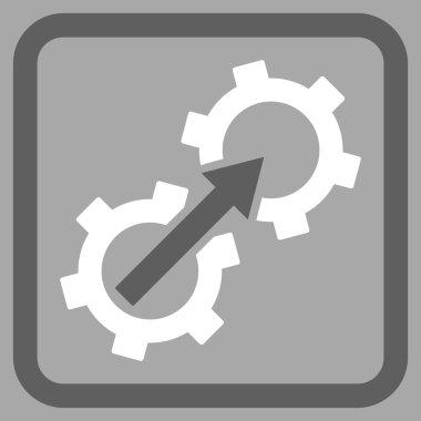 Dişli Tümleştirme düz vektör simgesi