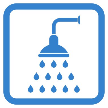 Duş düz vektör simgesi