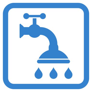 Duş musluk düz vektör simgesi