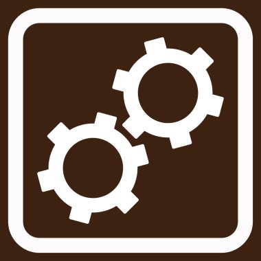 dişliler düz vektör simgesi