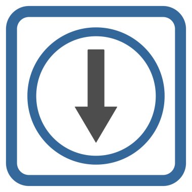 Rownded ok düz vektör simgesi