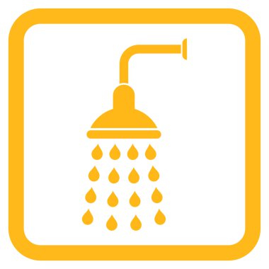 Duş düz vektör simgesi