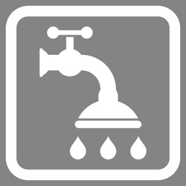 Duş musluk düz vektör simgesi