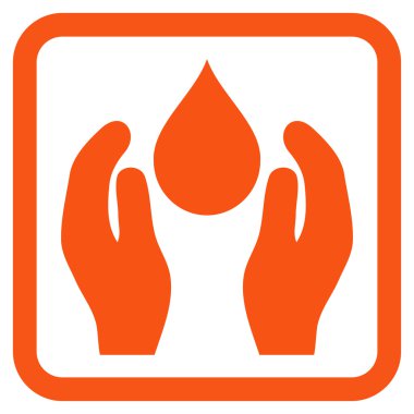 Su bakımı düz vektör simgesi