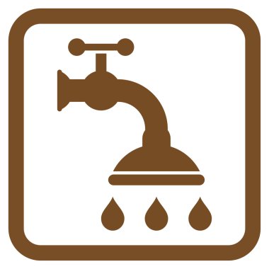 Duş musluk düz vektör simgesi