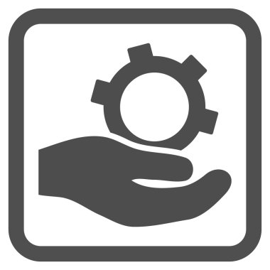 Mühendislik hizmet düz vektör simgesi