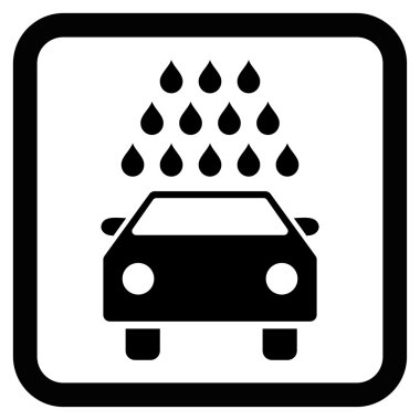 Araba Yıkama Düz Vektör Simgesi