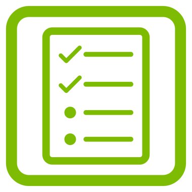 Denetim listesi sayfa düz vektör simgesi