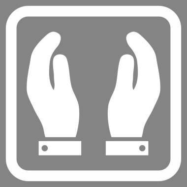 Bakım el düz vektör simgesi