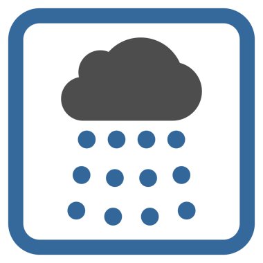 Yağmur bulutu düz vektör simgesi