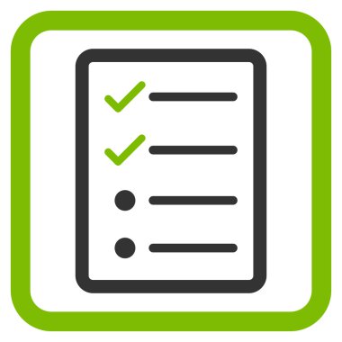 Denetim listesi sayfa düz vektör simgesi