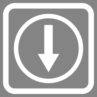 Rownded ok düz vektör simgesi