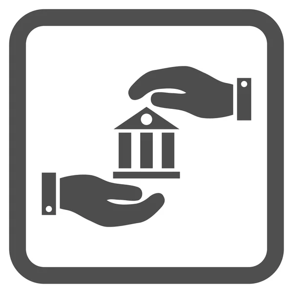 Banco de servicio plano Vector icono — Vector de stock