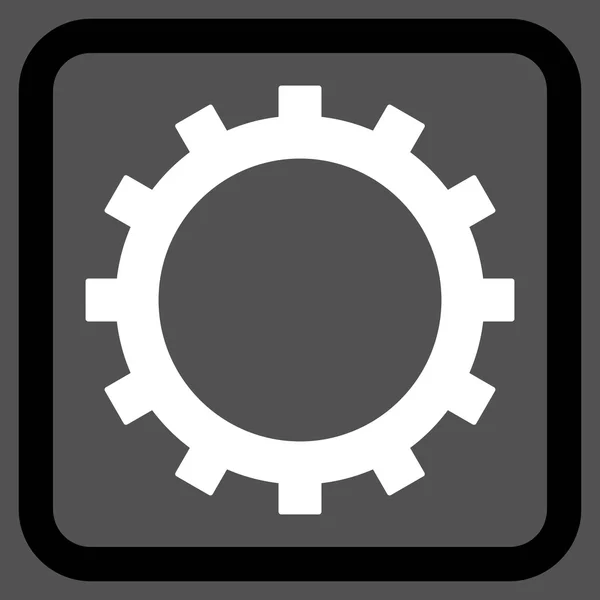Engranaje icono vector plano — Vector de stock
