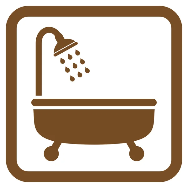 Shower Bath Flat Vector Icon — Stockvector