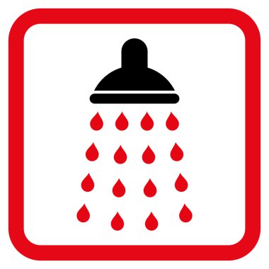 Duş düz vektör simgesi