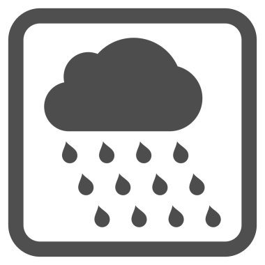 Yağmur bulutu düz vektör simgesi