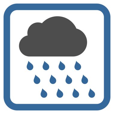 Yağmur bulutu düz vektör simgesi