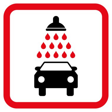 Araba duş düz vektör simgesi