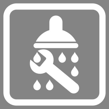 Duş sıhhi tesisat düz vektör simgesi