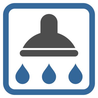 Duş düz vektör simgesi