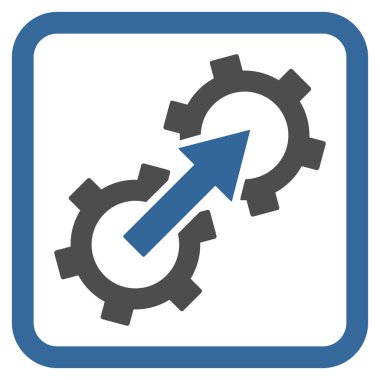 Dişli Tümleştirme düz vektör simgesi