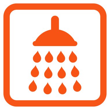 Duş düz vektör simgesi