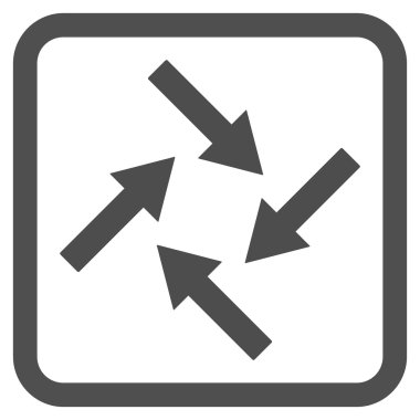 Merkezcil oklar düz vektör simgesi