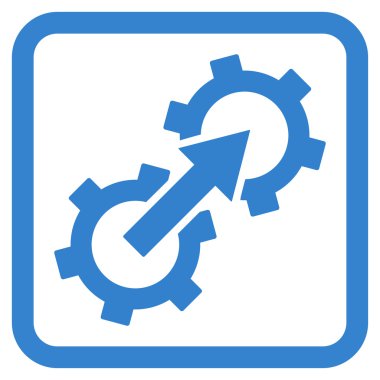 Dişli Tümleştirme düz vektör simgesi