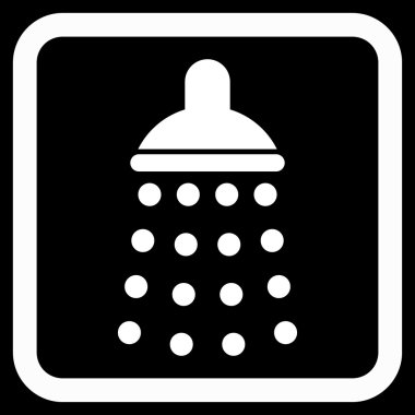 Duş düz vektör simgesi