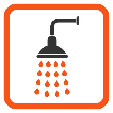 Duş düz vektör simgesi