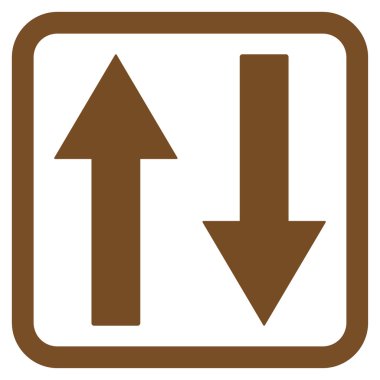 Dikey Çevir okları vektör simge düz