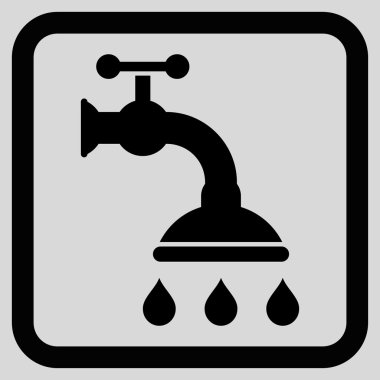 Duş musluk düz vektör simgesi